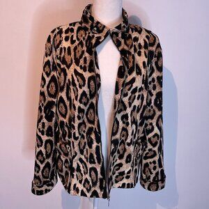 Lisa Animal Print Zip Front Jacket size XLP